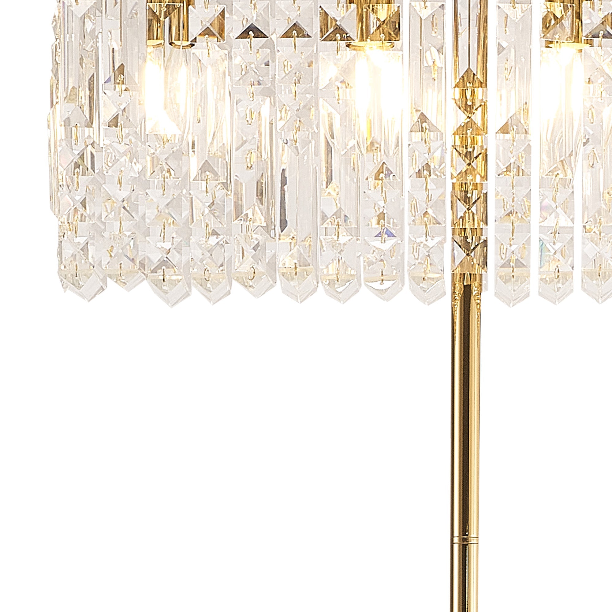 Luminosity Designs Ltd - Cruise 50x15cm Rectangular Chandelier Floor Lamp, 4 Light E14 - Luminosity Designs Ltd