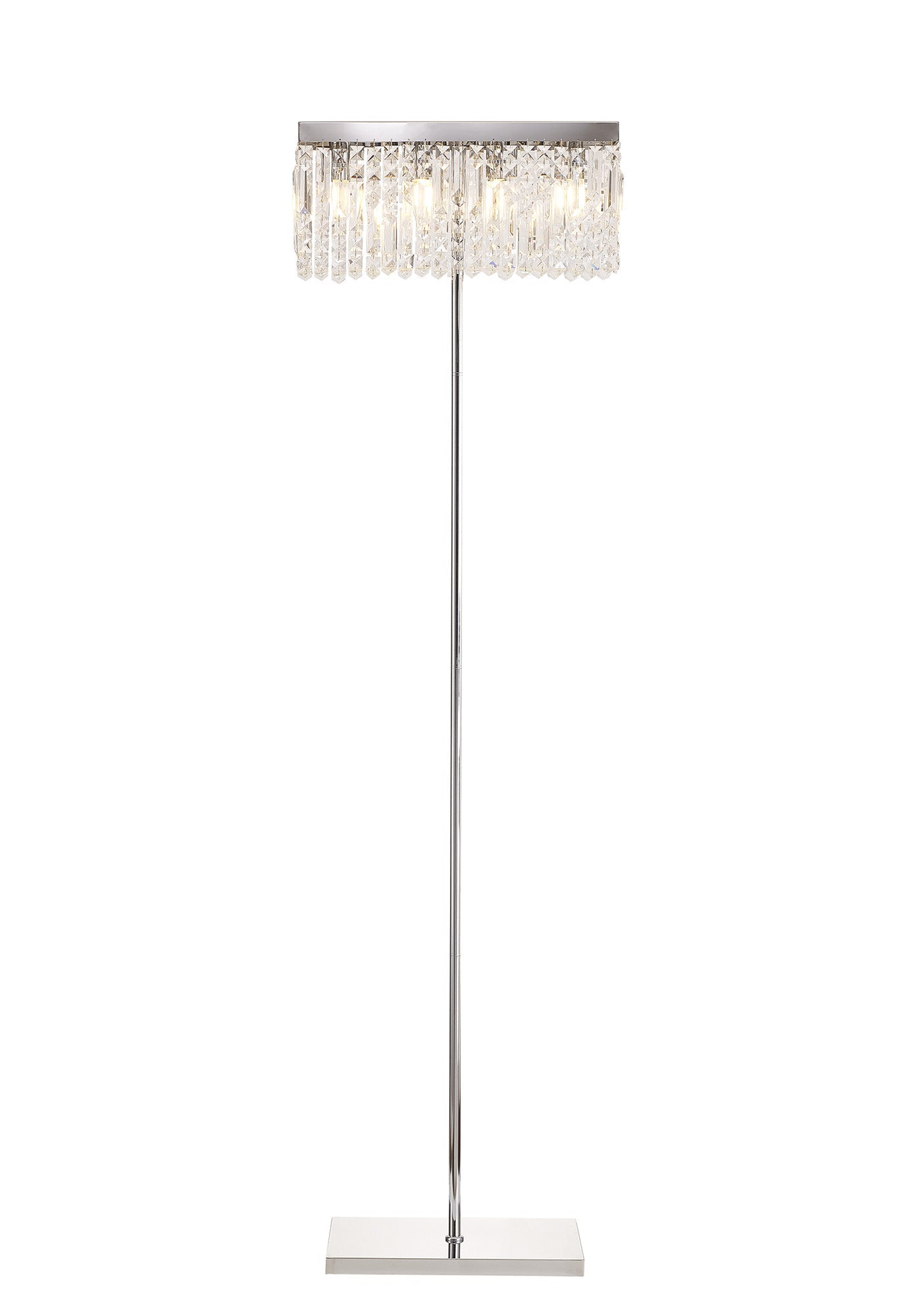 Luminosity Designs Ltd - Cruise 50x15cm Rectangular Chandelier Floor Lamp, 4 Light E14 - Luminosity Designs Ltd