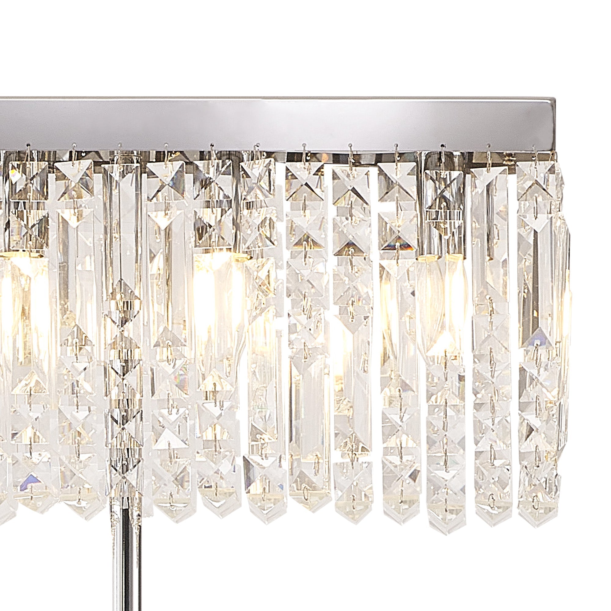 Luminosity Designs Ltd - Cruise 50x15cm Rectangular Chandelier Floor Lamp, 4 Light E14 - Luminosity Designs Ltd