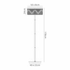 Luminosity Designs Ltd - Cruise 50x15cm Rectangular Chandelier Floor Lamp, 4 Light E14 - Luminosity Designs Ltd