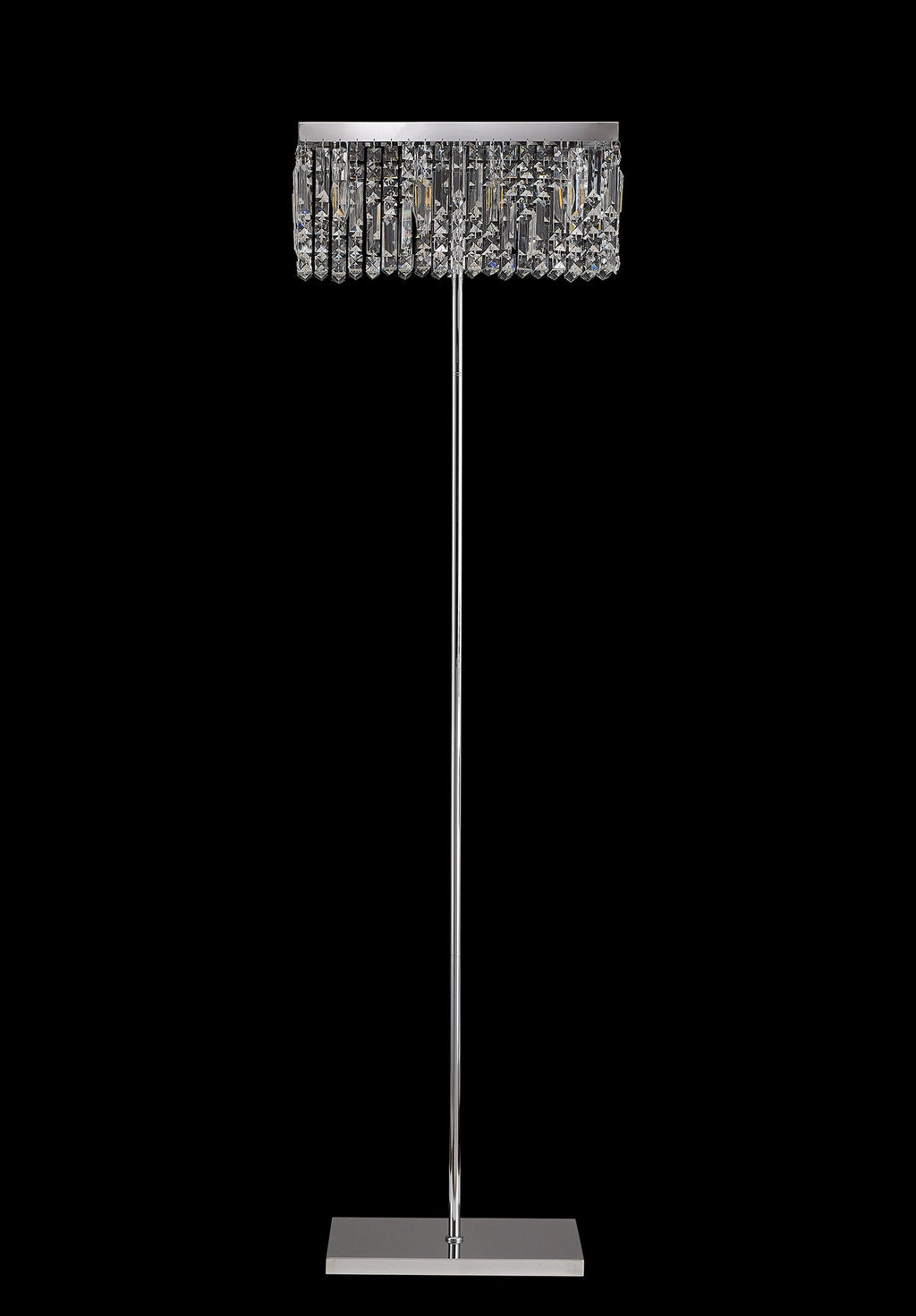 Luminosity Designs Ltd - Cruise 50x15cm Rectangular Chandelier Floor Lamp, 4 Light E14 - Luminosity Designs Ltd