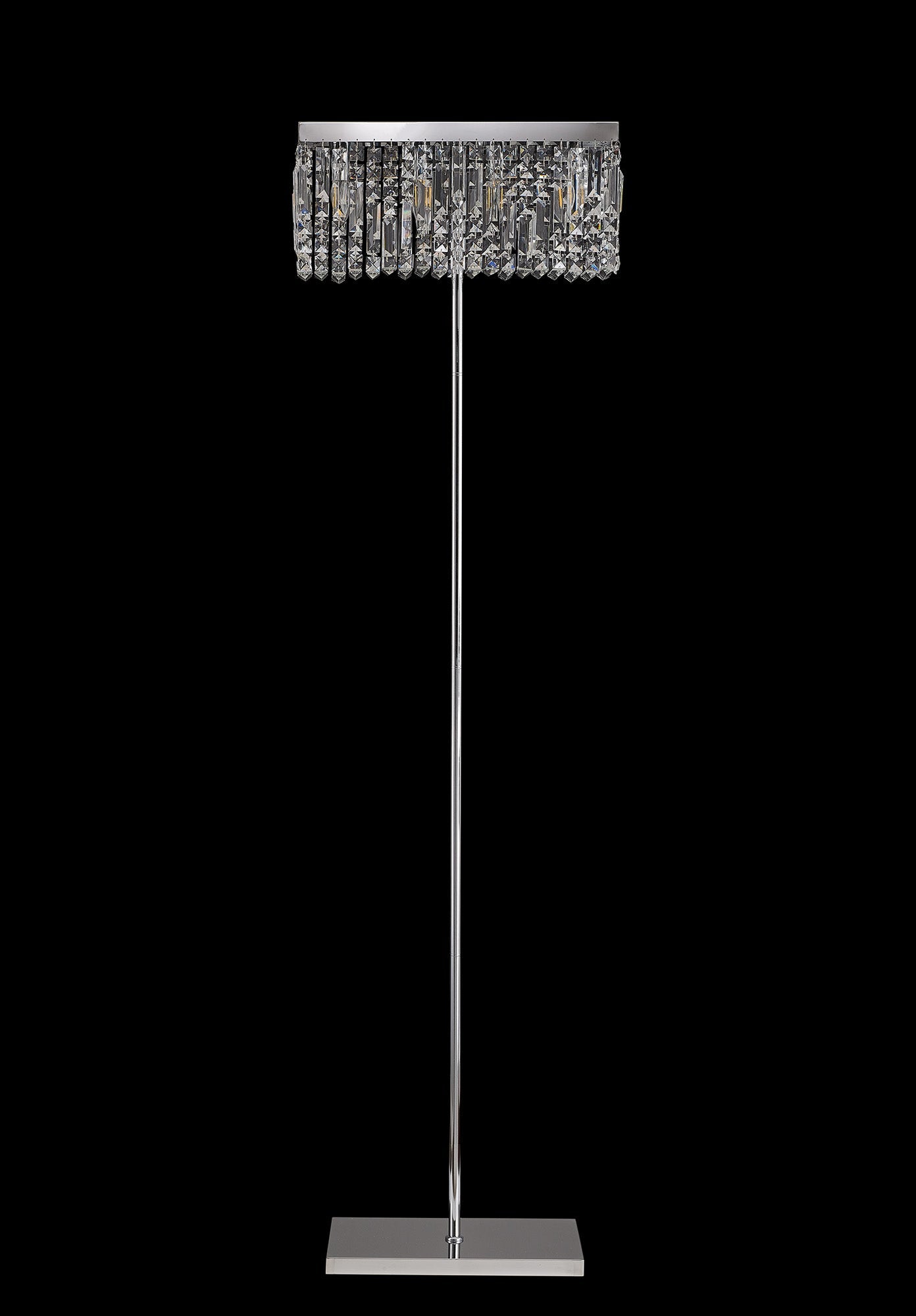 Luminosity Designs Ltd - Cruise 50x15cm Rectangular Chandelier Floor Lamp, 4 Light E14 - Luminosity Designs Ltd