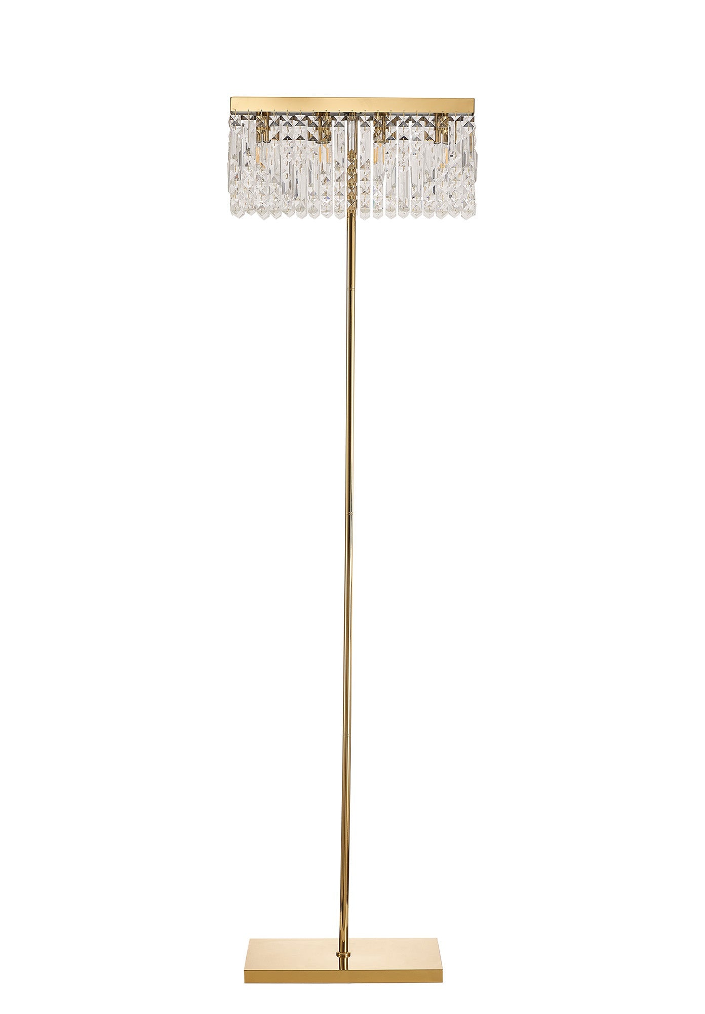 Luminosity Designs Ltd - Cruise 50x15cm Rectangular Chandelier Floor Lamp, 4 Light E14 - Luminosity Designs Ltd
