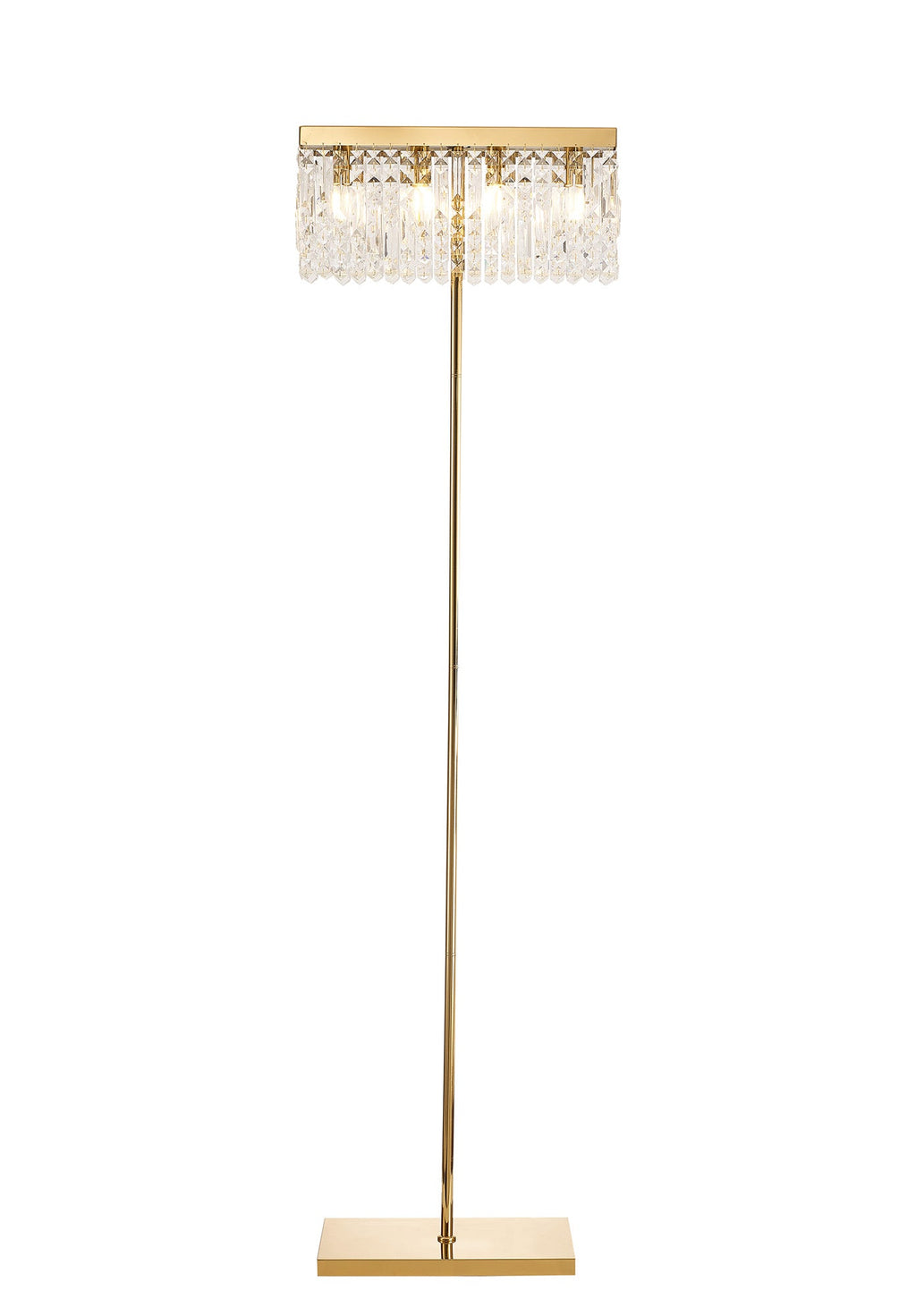 Luminosity Designs Ltd - Cruise 50x15cm Rectangular Chandelier Floor Lamp, 4 Light E14 - Luminosity Designs Ltd