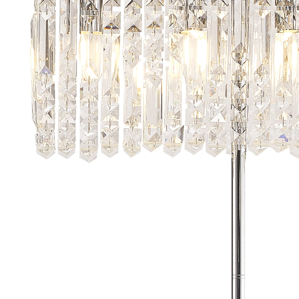 Luminosity Designs Ltd - Cruise 50x15cm Rectangular Chandelier Floor Lamp, 4 Light E14 - Luminosity Designs Ltd