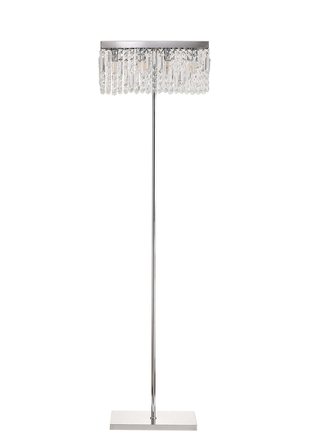Luminosity Designs Ltd - Cruise 50x15cm Rectangular Chandelier Floor Lamp, 4 Light E14 - Luminosity Designs Ltd