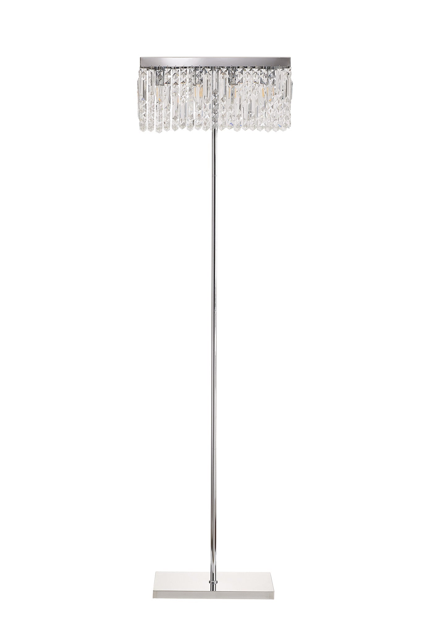 Luminosity Designs Ltd - Cruise 50x15cm Rectangular Chandelier Floor Lamp, 4 Light E14 - Luminosity Designs Ltd
