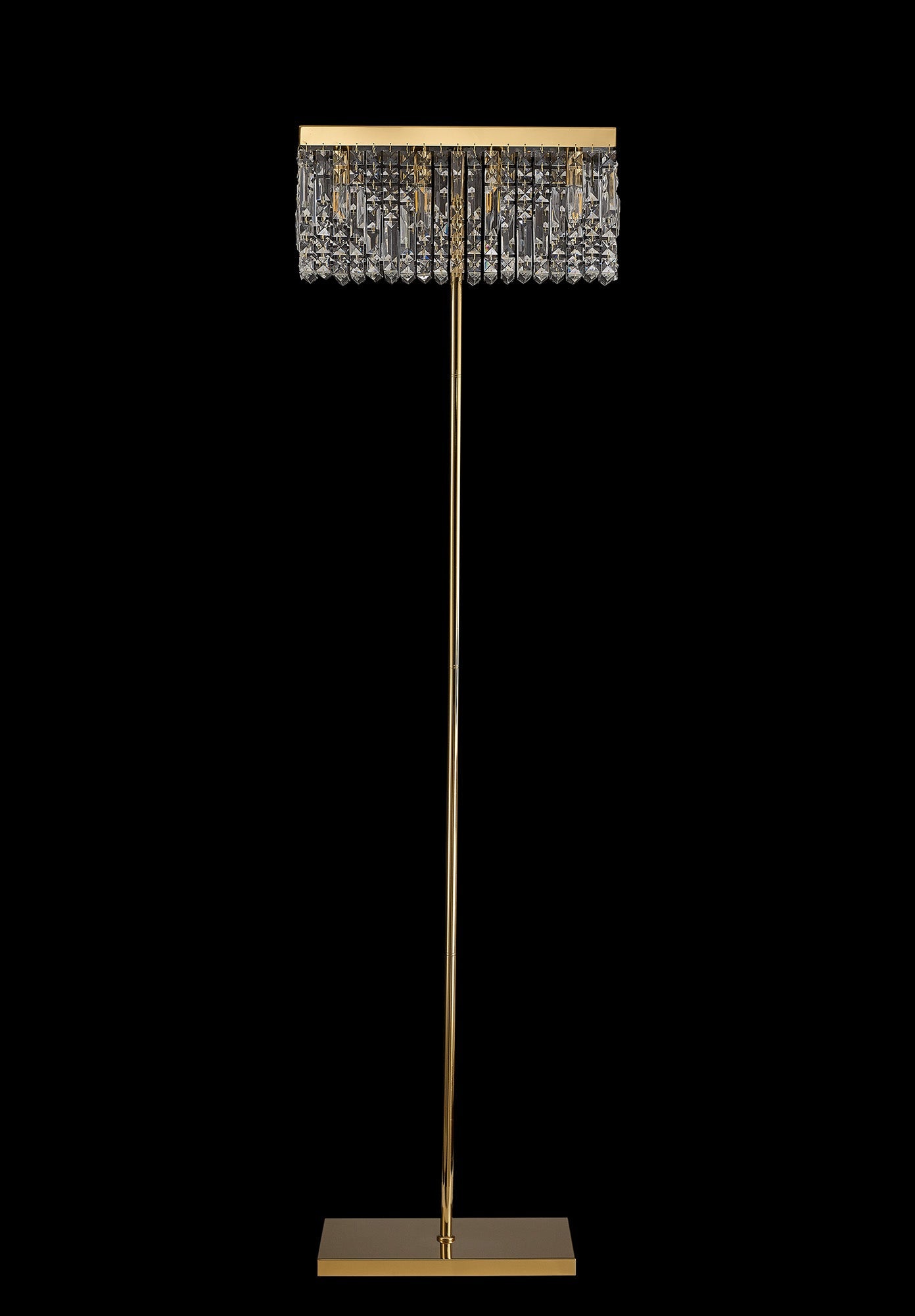 Luminosity Designs Ltd - Cruise 50x15cm Rectangular Chandelier Floor Lamp, 4 Light E14 - Luminosity Designs Ltd