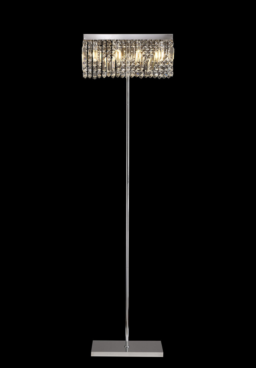 Luminosity Designs Ltd - Cruise 50x15cm Rectangular Chandelier Floor Lamp, 4 Light E14 - Luminosity Designs Ltd