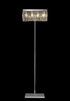Luminosity Designs Ltd - Cruise 50x15cm Rectangular Chandelier Floor Lamp, 4 Light E14 - Luminosity Designs Ltd