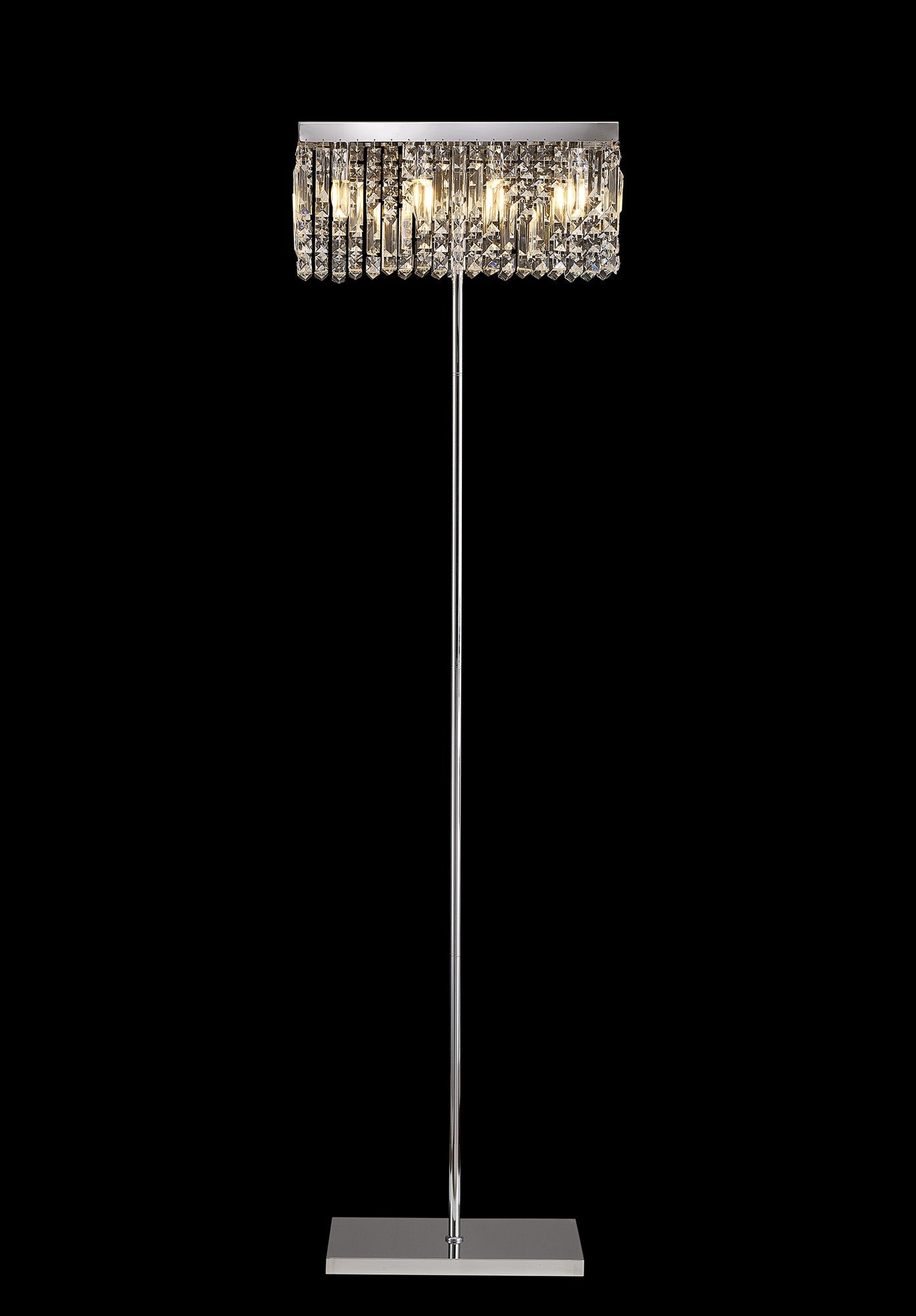 Luminosity Designs Ltd - Cruise 50x15cm Rectangular Chandelier Floor Lamp, 4 Light E14 - Luminosity Designs Ltd