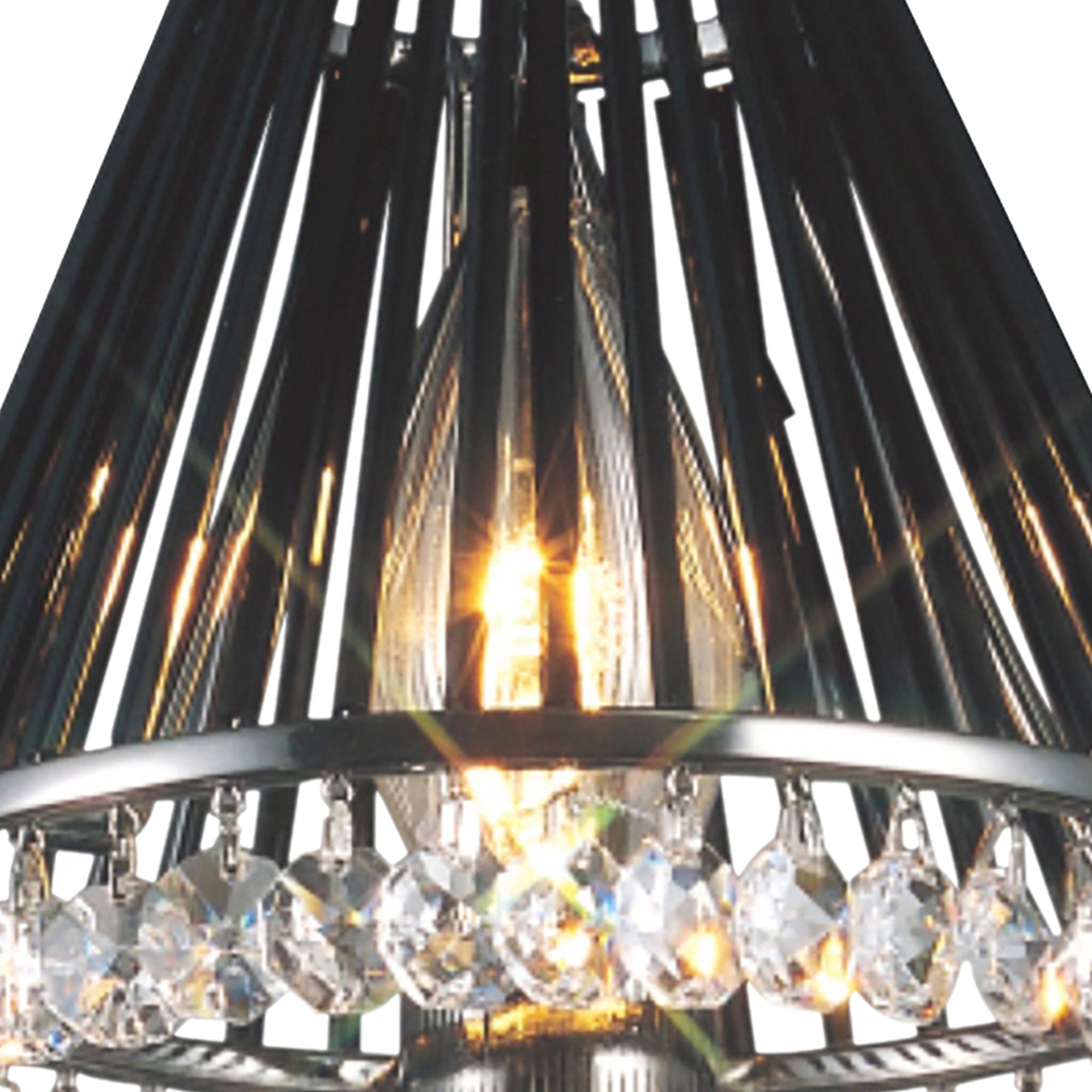 Diyas - Crystal Clip - On Shade With Glass Rods for Chandeliers and Wall Lights - Luminosity Designs Ltd