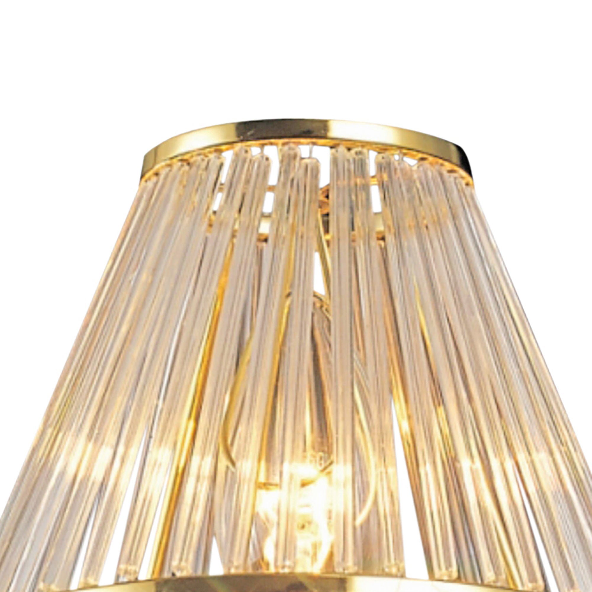 Diyas - Crystal Clip - On Shade With Glass Rods for Chandeliers and Wall Lights - Luminosity Designs Ltd