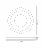 Diyas - Crystal Downlight Deep Hexagonal BEZEL ONLY, LIGHT NOT INCLUDED, Cut Out: 62mm (Diyas IL30823 ) - Luminosity Designs Ltd