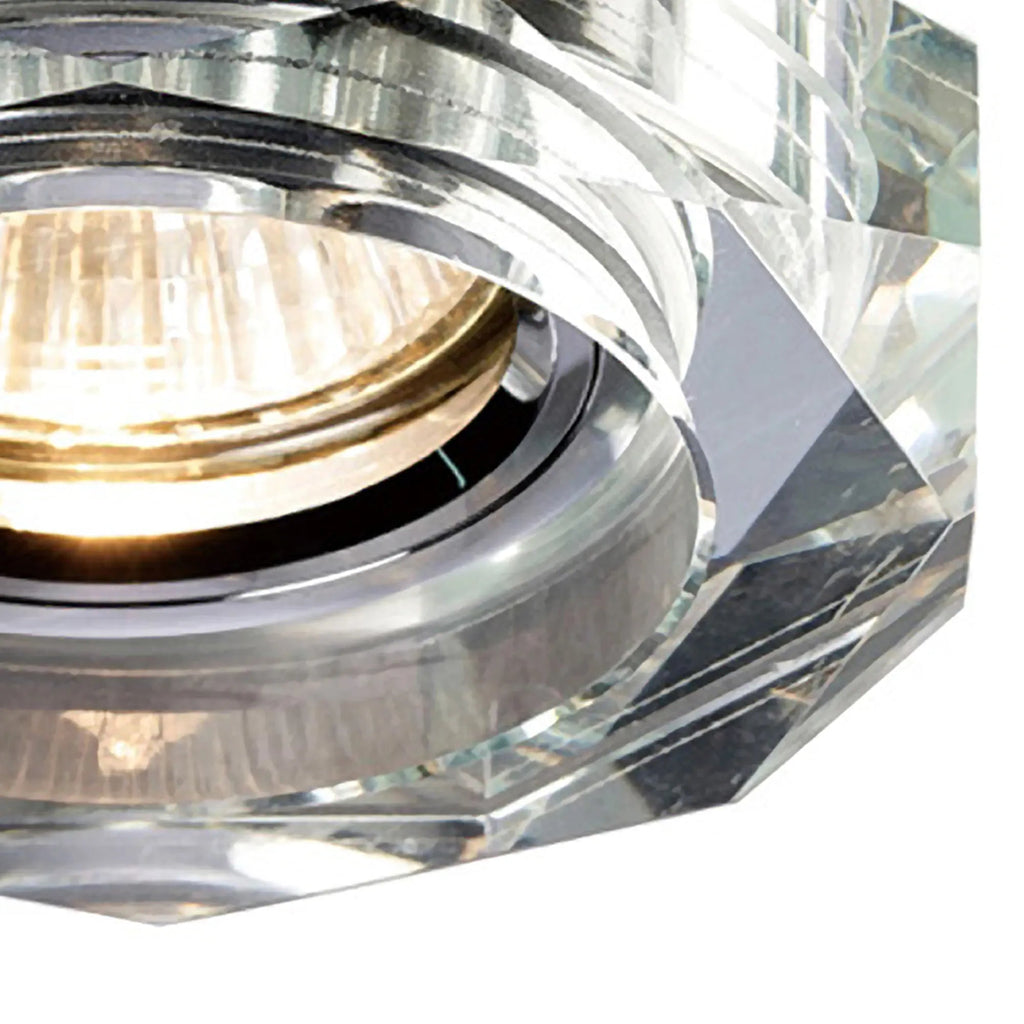 Diyas - Crystal Downlight Deep Hexagonal BEZEL ONLY, LIGHT NOT INCLUDED, Cut Out: 62mm (Diyas IL30823 ) - Luminosity Designs Ltd