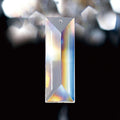 Luminosity Designs - Crystal Rectangle Clear 75x22mm, 1 Hole, No Ring Or Pin Included - Luminosity Designs Ltd