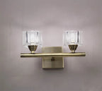 Mantra - Cuadrax Wall Lamp, Switched, 2 Light G9, Metal and Glass (Mantra M2364/S) - Luminosity Designs Ltd
