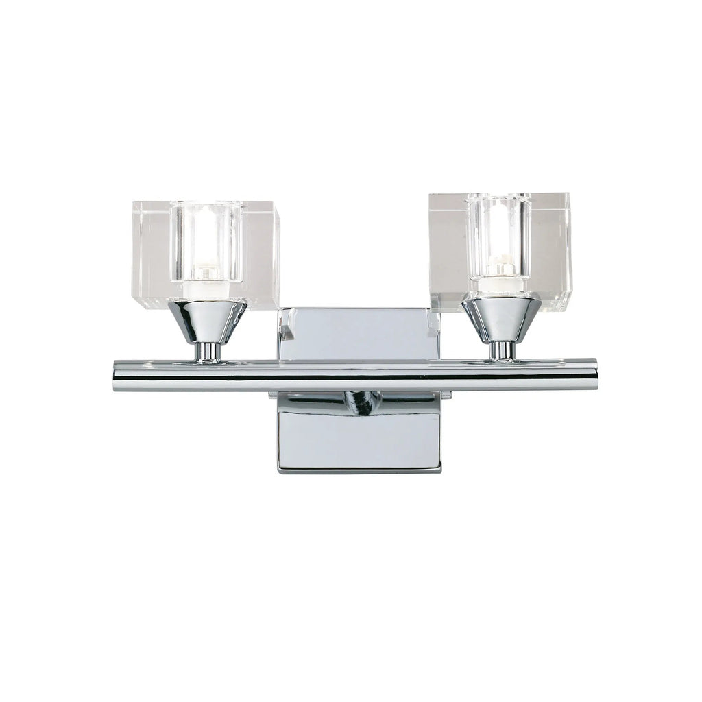 Mantra - Cuadrax Wall Lamp, Switched, 2 Light G9, Metal and Glass (Mantra M2364/S) - Luminosity Designs Ltd