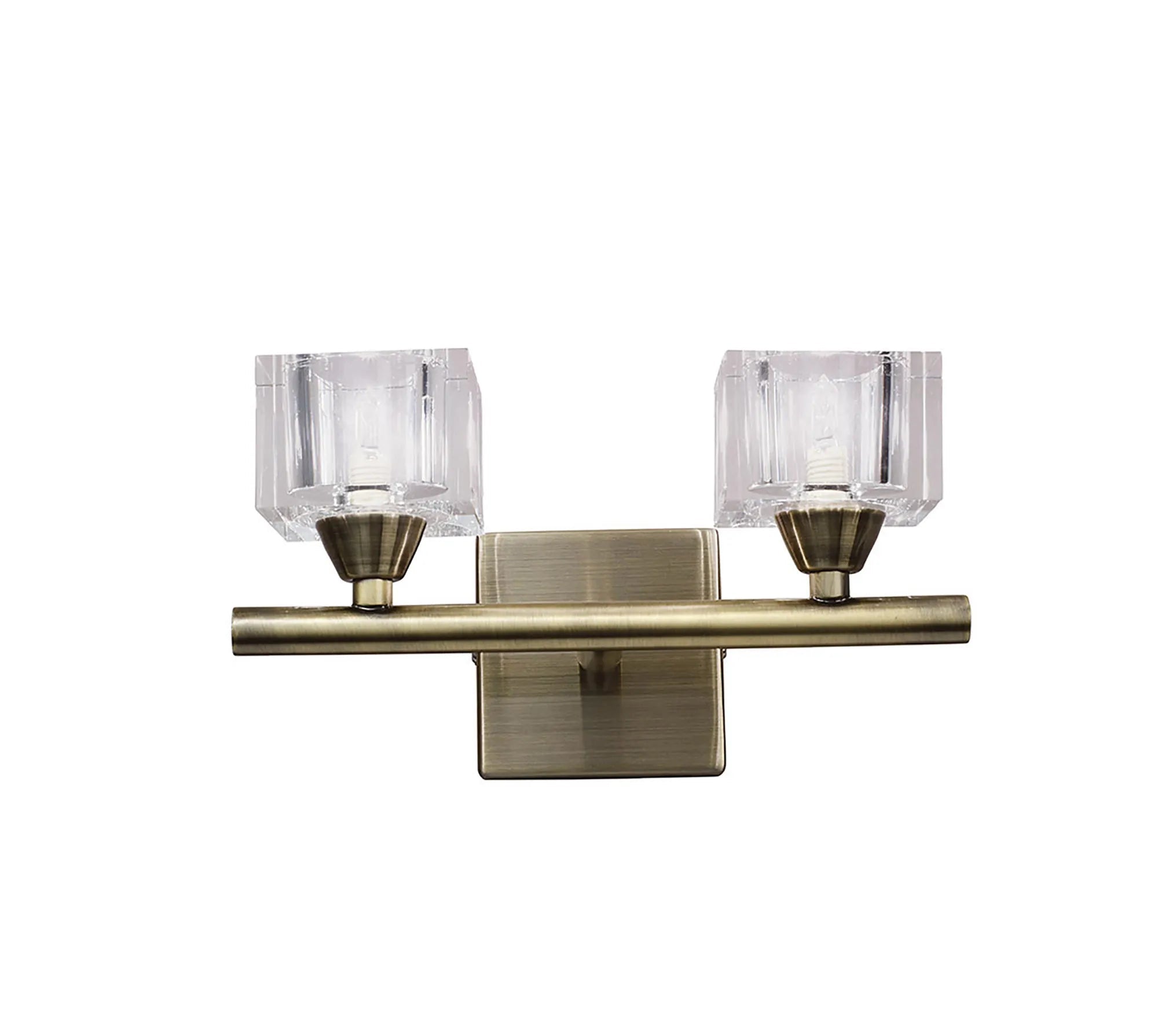Mantra - Cuadrax Wall Lamp, Switched, 2 Light G9, Metal and Glass (Mantra M2364/S) - Luminosity Designs Ltd