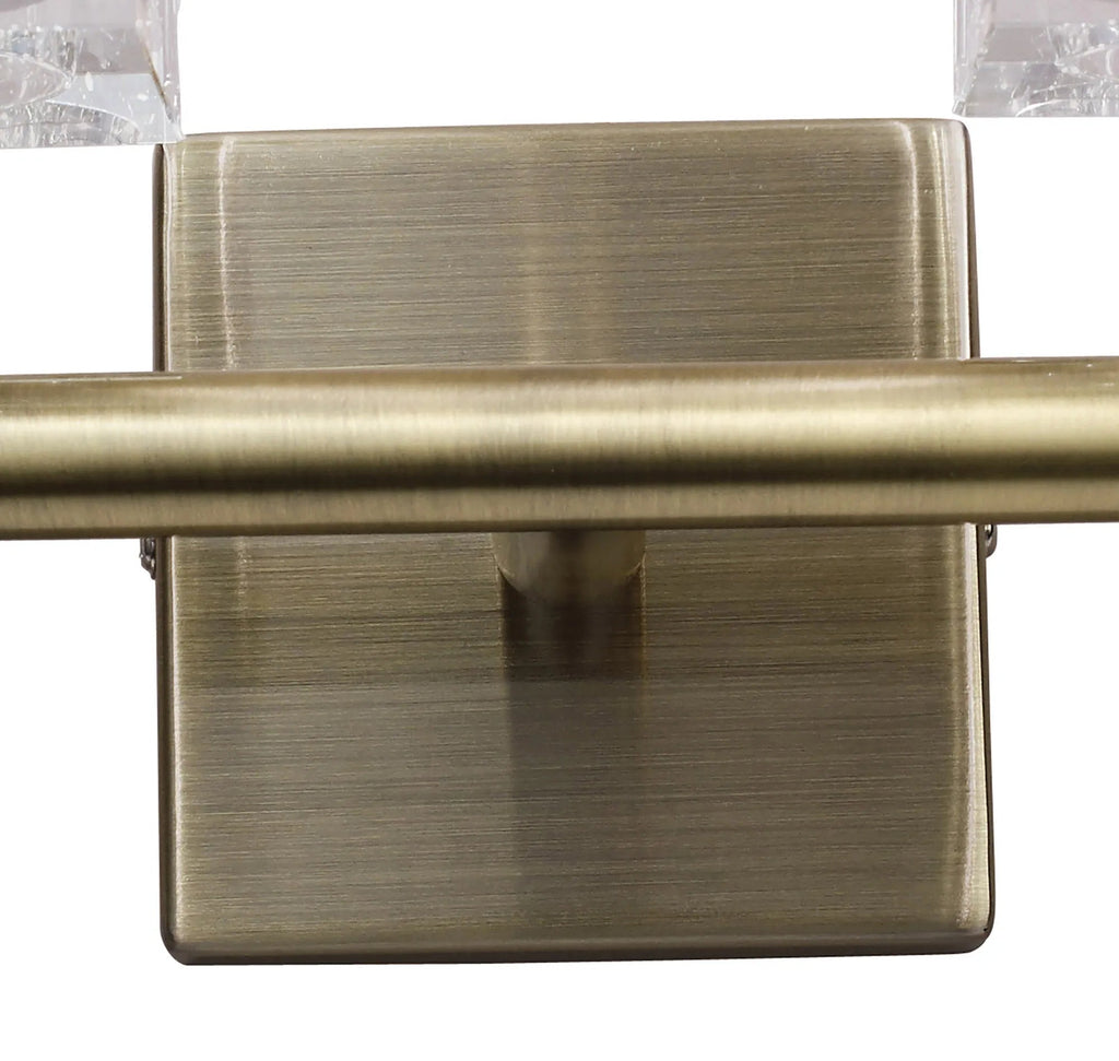 Mantra - Cuadrax Wall Lamp, Switched, 2 Light G9, Metal and Glass (Mantra M2364/S) - Luminosity Designs Ltd