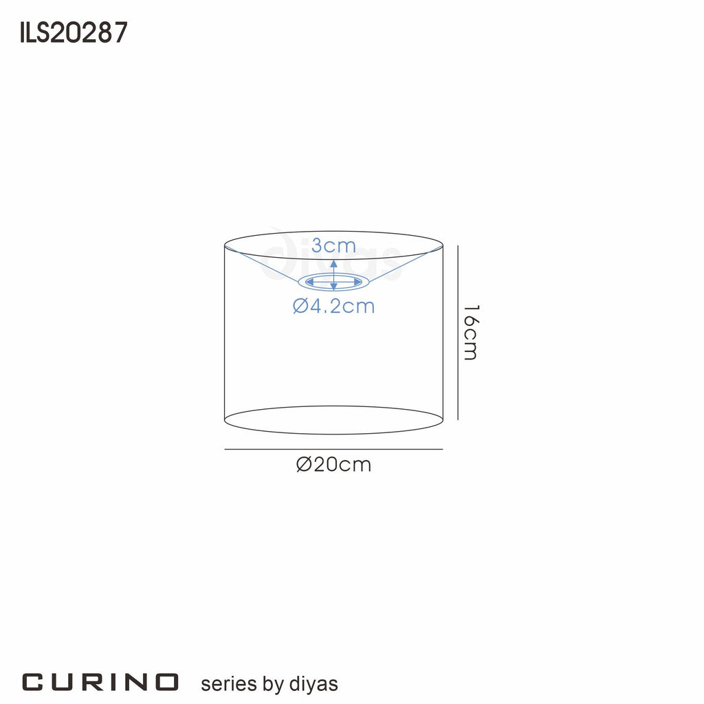 Diyas - Curino Round Shade With Sheer Weave Fabric Black in Various Sizes - Luminosity Designs Ltd