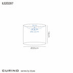 Diyas - Curino Round Shade With Sheer Weave Fabric Black in Various Sizes - Luminosity Designs Ltd