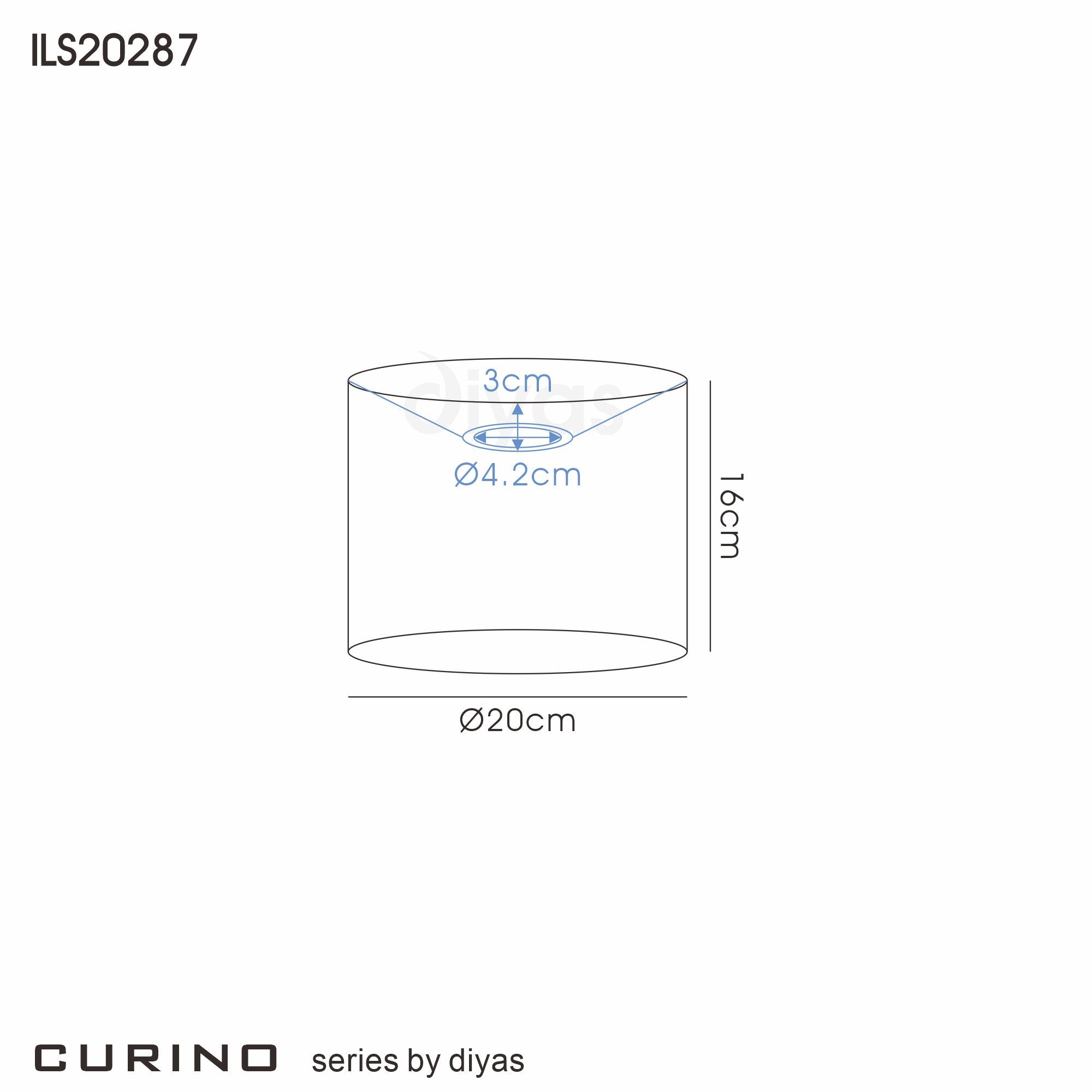 Diyas - Curino Round Shade With Sheer Weave Fabric Black in Various Sizes - Luminosity Designs Ltd