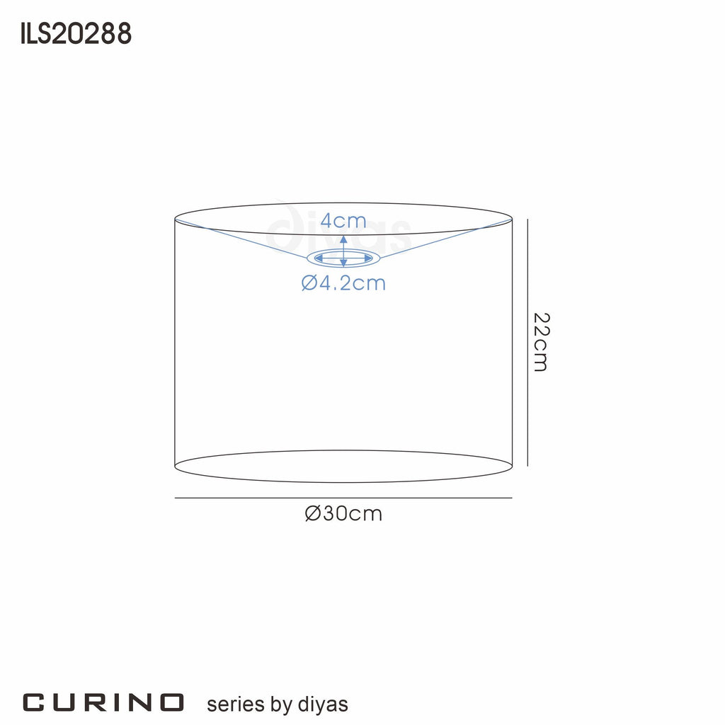 Diyas - Curino Round Shade With Sheer Weave Fabric Black in Various Sizes - Luminosity Designs Ltd