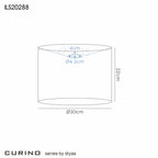 Diyas - Curino Round Shade With Sheer Weave Fabric Black in Various Sizes - Luminosity Designs Ltd