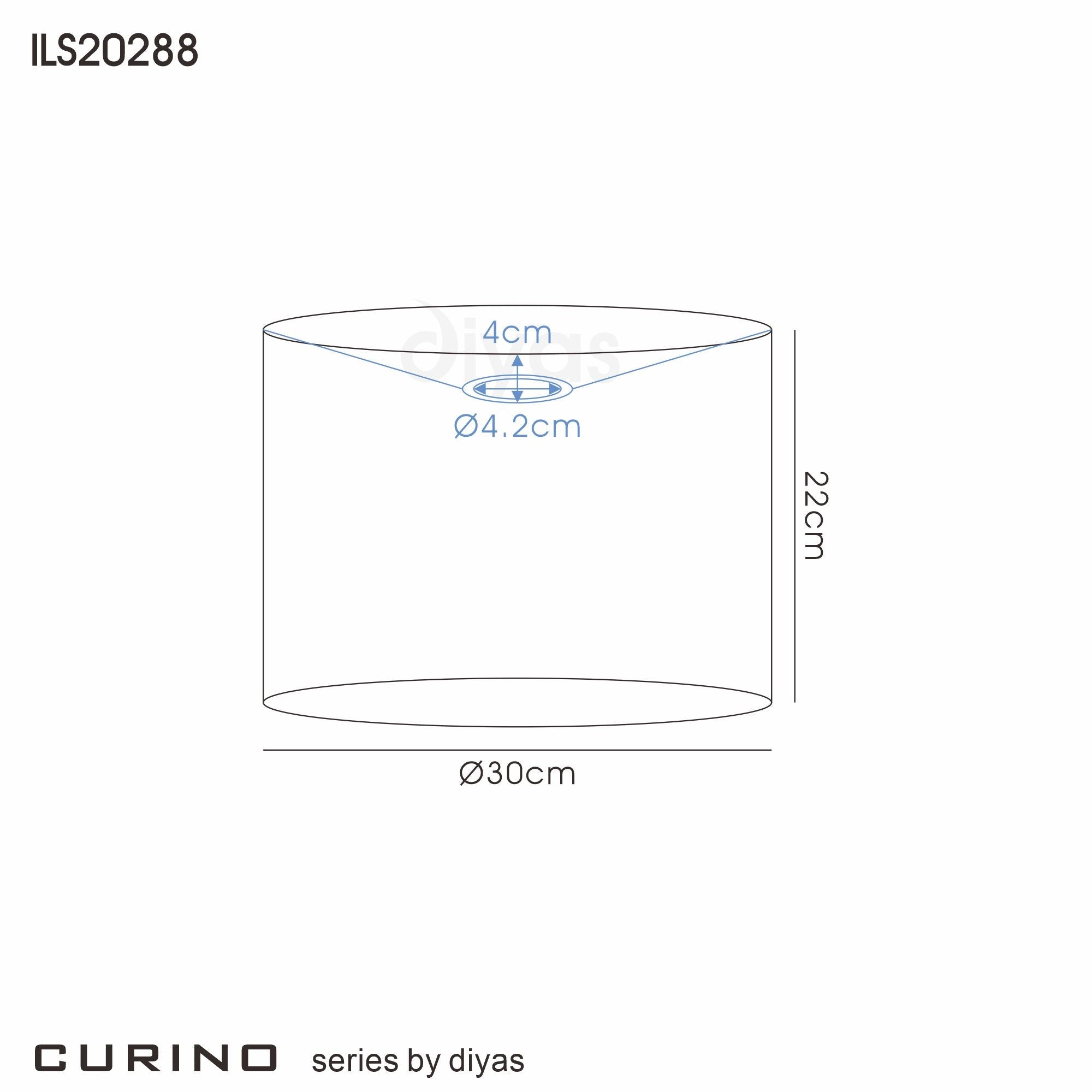 Diyas - Curino Round Shade With Sheer Weave Fabric Black in Various Sizes - Luminosity Designs Ltd