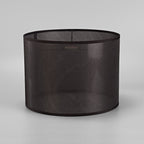 Diyas - Curino Round Shade With Sheer Weave Fabric Black in Various Sizes - Luminosity Designs Ltd