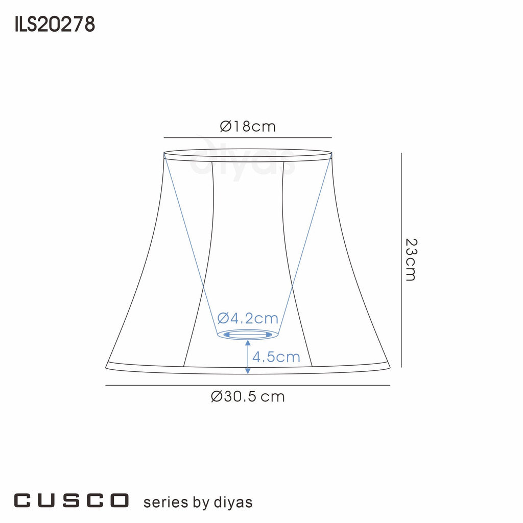Diyas - Cusco Faux Silk Hexagonal Lined Lampshade for Table and Floor Lamps - Luminosity Designs Ltd