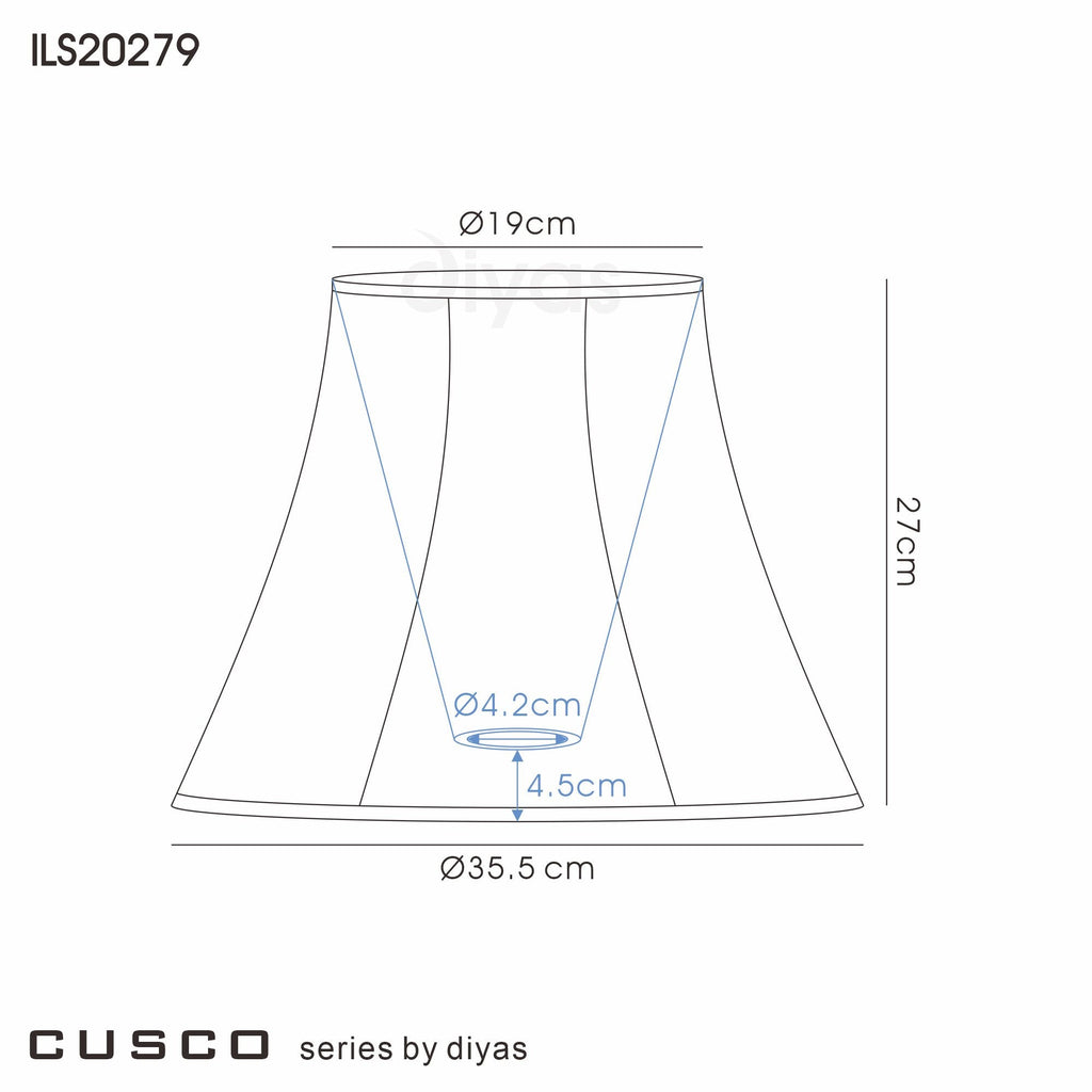 Diyas - Cusco Faux Silk Hexagonal Lined Lampshade for Table and Floor Lamps - Luminosity Designs Ltd