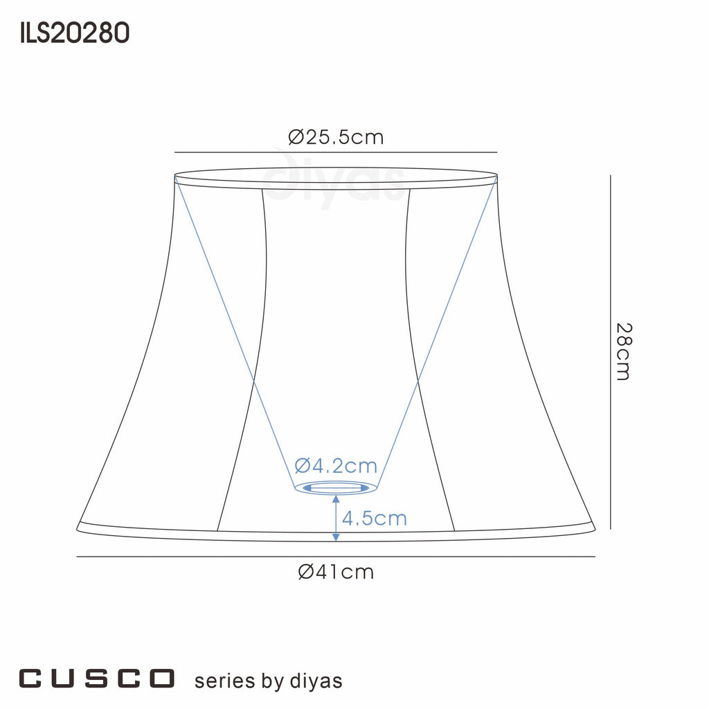 Diyas - Cusco Faux Silk Hexagonal Lined Lampshade for Table and Floor Lamps - Luminosity Designs Ltd