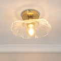 Luminosity Designs Ltd - Custom Milled Metal Vintage Style Ceiling Flush Light Fitting with Shade Ring - Luminosity Designs Ltd