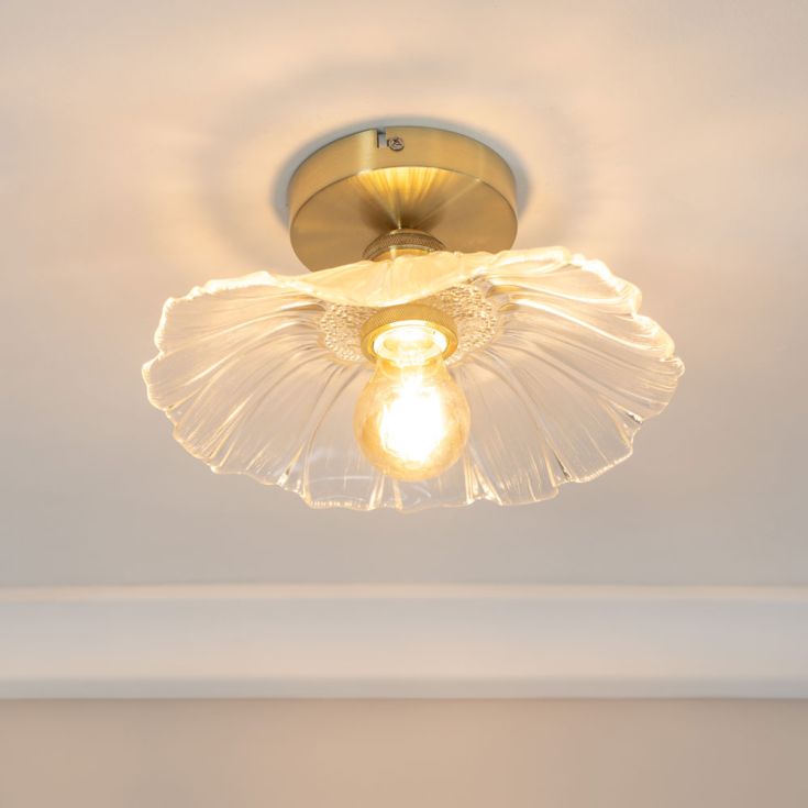 Luminosity Designs Ltd - Custom Milled Metal Vintage Style Ceiling Flush Light Fitting with Shade Ring - Luminosity Designs Ltd