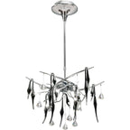 Diyas - Cygnet 10 Light Artistic Crystal and Glass Droplet Design Ceiling Fitting - Luminosity Designs Ltd