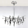 Diyas - Cygnet 11 Light Oval Pendant with Crystal and Glass Droplets - Luminosity Designs Ltd