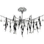 Diyas - Cygnet 11 Light Oval Pendant with Crystal and Glass Droplets - Luminosity Designs Ltd