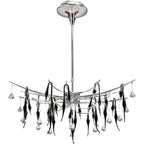 Diyas - Cygnet 11 Light Oval Pendant with Crystal and Glass Droplets - Luminosity Designs Ltd