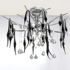 Diyas - Cygnet 11 Light Pendant With Crystal and Glass Droplets - Luminosity Designs Ltd