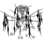 Diyas - Cygnet 11 Light Pendant With Crystal and Glass Droplets - Luminosity Designs Ltd