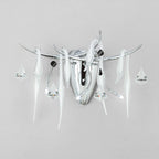 Diyas - Cygnet 3 Light Wall Lamp with Glass and Crystal Droplets - Luminosity Designs Ltd