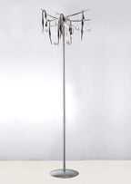 Diyas - Cygnet 6 Light Crystal and Glass Droplet Design Floor Lamp - Luminosity Designs Ltd