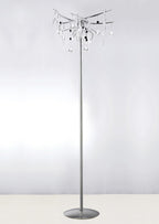 Diyas - Cygnet 6 Light Crystal and Glass Droplet Design Floor Lamp - Luminosity Designs Ltd