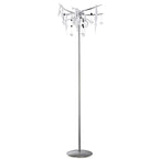 Diyas - Cygnet 6 Light Crystal and Glass Droplet Design Floor Lamp - Luminosity Designs Ltd