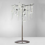 Diyas - Cygnet 6 Light Table Lamp with Glass and Crystal Droplets - Luminosity Designs Ltd