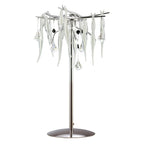 Diyas - Cygnet 6 Light Table Lamp with Glass and Crystal Droplets - Luminosity Designs Ltd