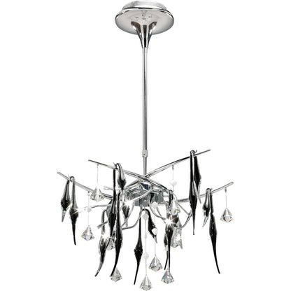 Cygnet 10 Light Artistic Crystal and Glass Droplet Design Ceiling Fitting