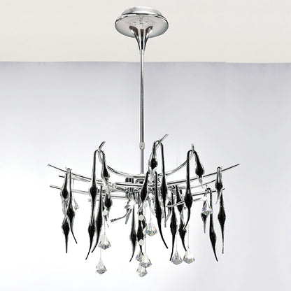 Cygnet 11 Light Pendant With Crystal and Glass Droplets